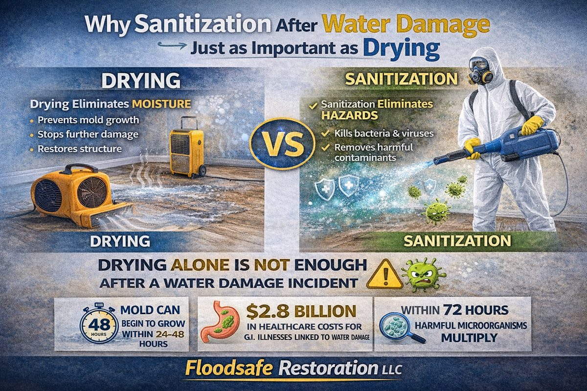 Why Sanitization After Water Damage Is Just as Important as Drying